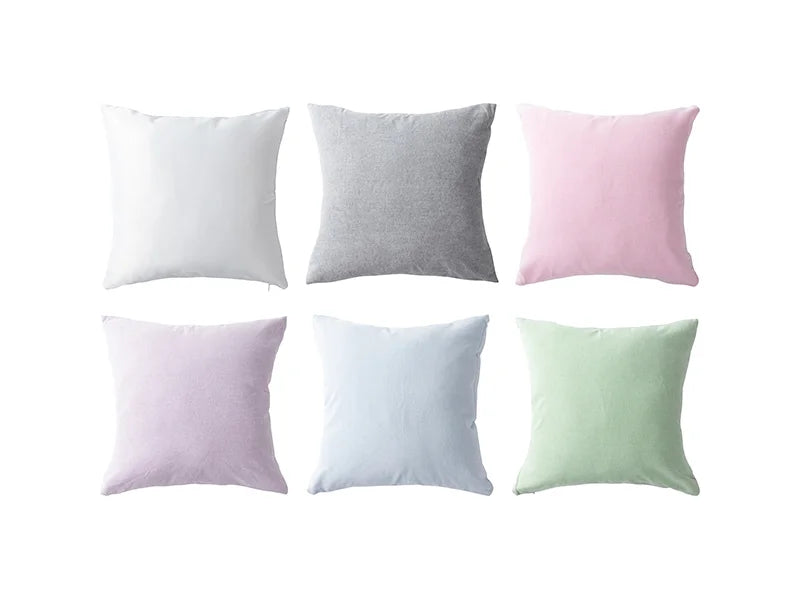Two-Tone Sublimation Blanks Pillow Cover (40*40cm/15.7inch x 15.7inch, Light Blue)