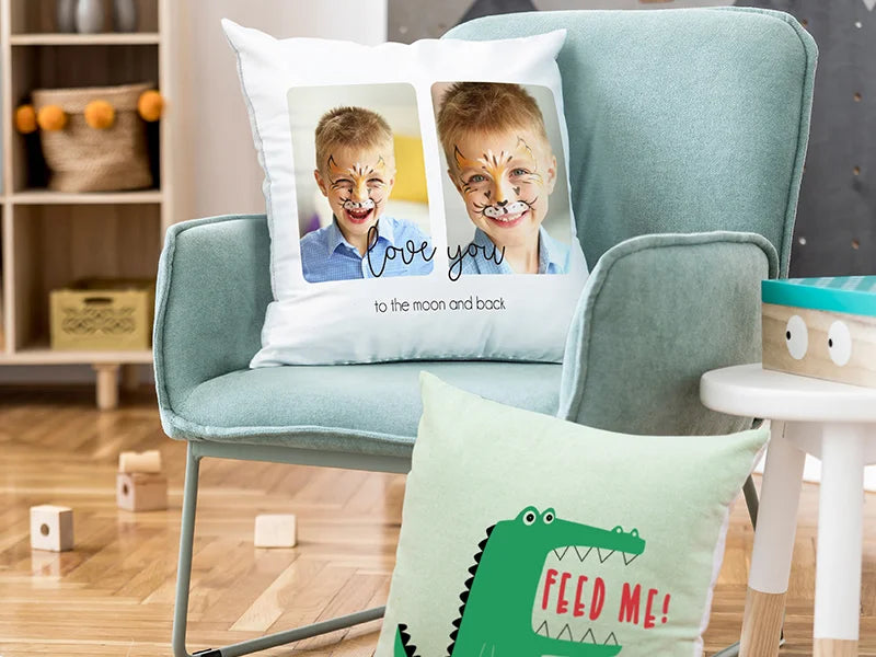 Two-Tone Sublimation Blanks Pillow Cover (40*40cm/15.7inch x 15.7inch, Light Blue)