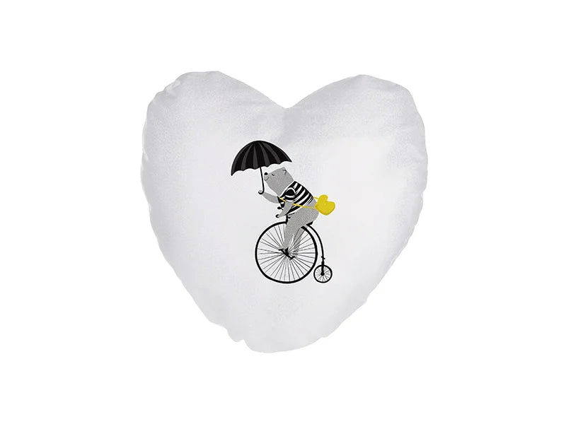 Sublimation Glitter Heart Shape Pillow Cover (40*40cm,White)