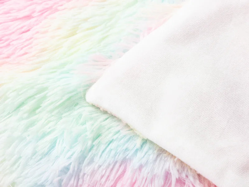 Two Tone Sublimation Blanks Pillow Cover(Tie Dyed Long Fleece with Microfiber,40*40cm)
