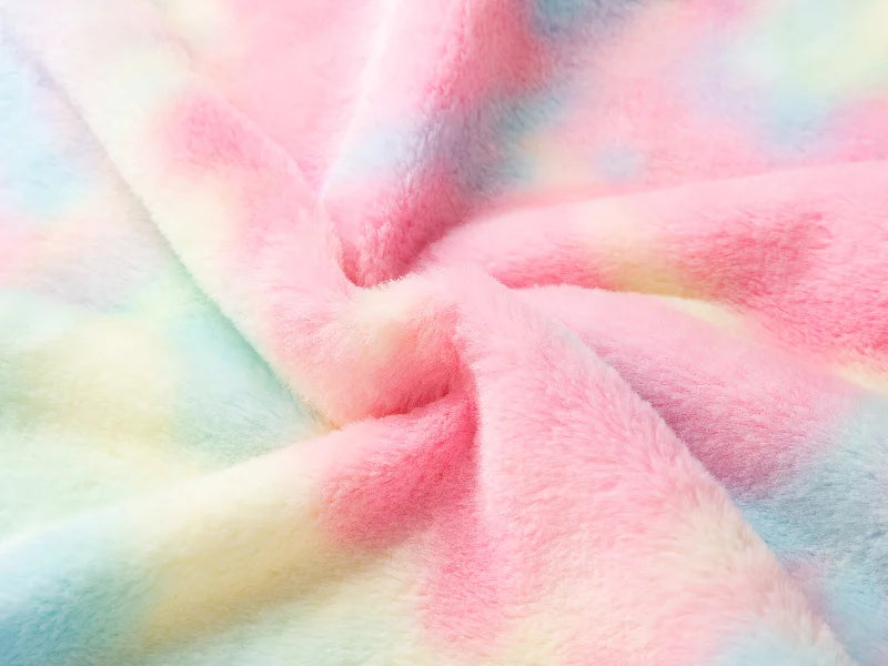 Two Tone Sublimation Blanks Pillow Cover(Tie Dyed PV Short Fleece with Microfiber,40*40cm)