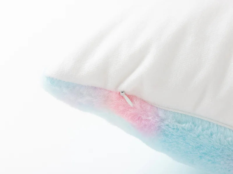 Two Tone Sublimation Blanks Pillow Cover(Tie Dyed PV Short Fleece with Microfiber,40*40cm)