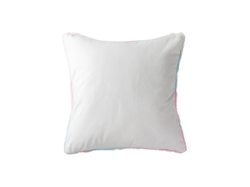 Two Tone Pillow Cover(Tie Dyed PV Short Fleece with Microfiber,45*45cm)