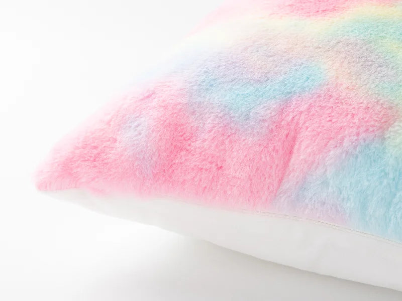 Two Tone Pillow Cover(Tie Dyed PV Short Fleece with Microfiber,45*45cm)