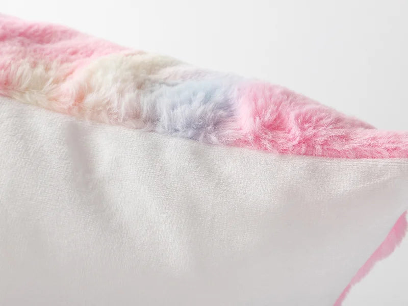 Two Tone Pillow Cover(Tie Dyed PV Short Fleece with Microfiber,45*45cm)