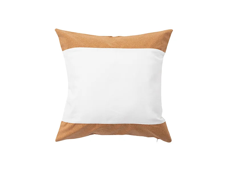 Sublimation Blanks Canvas Stitching Cork Pillow case (Upper and Lower Cork Stitching)