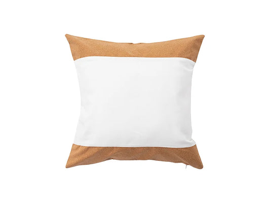Sublimation Blanks Canvas Stitching Cork Pillow case (Upper and Lower Cork Stitching)