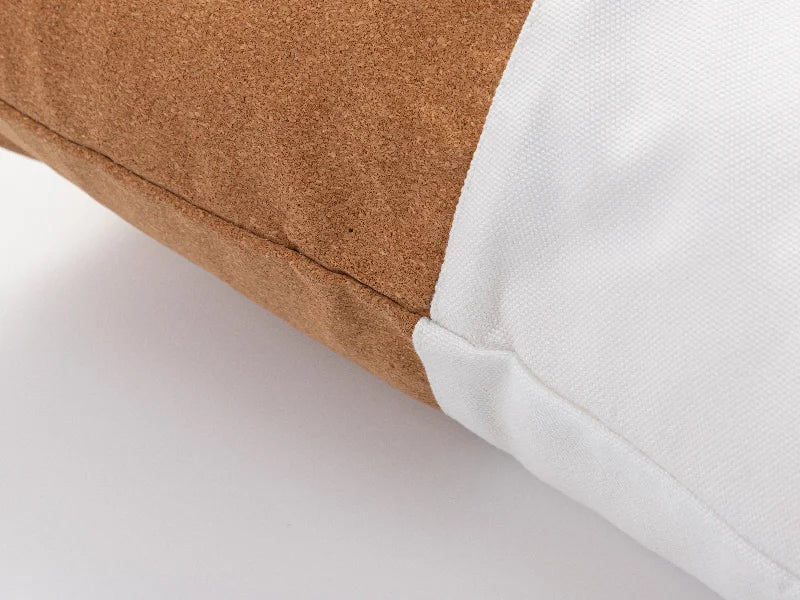 Sublimation Blanks Canvas Stitching Cork Pillow case (Half Cork Stitching)