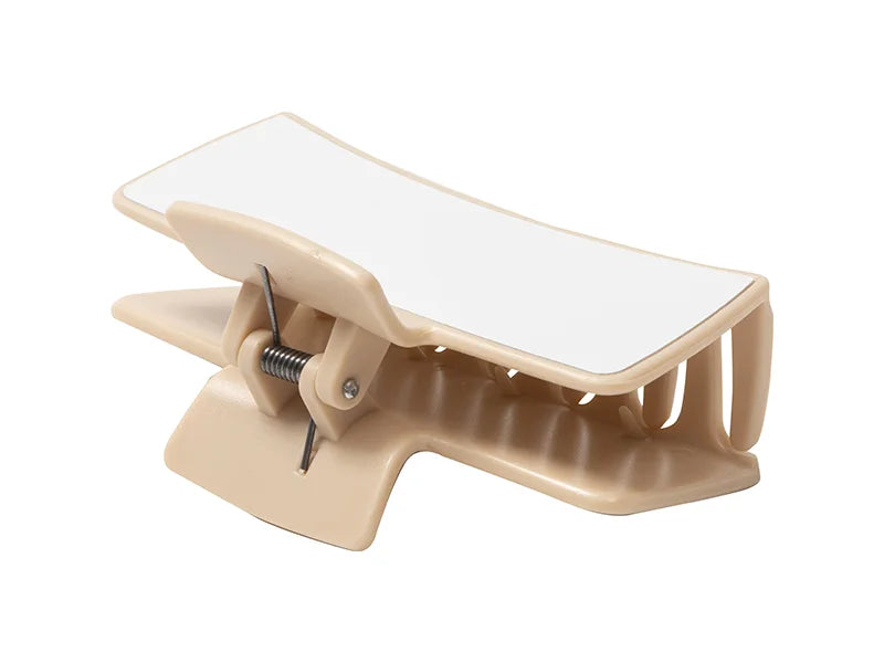 Sublimation Blanks Adult Ponytail Clip w/ Insert(Cream color,5.4*10.5*4.2cm)