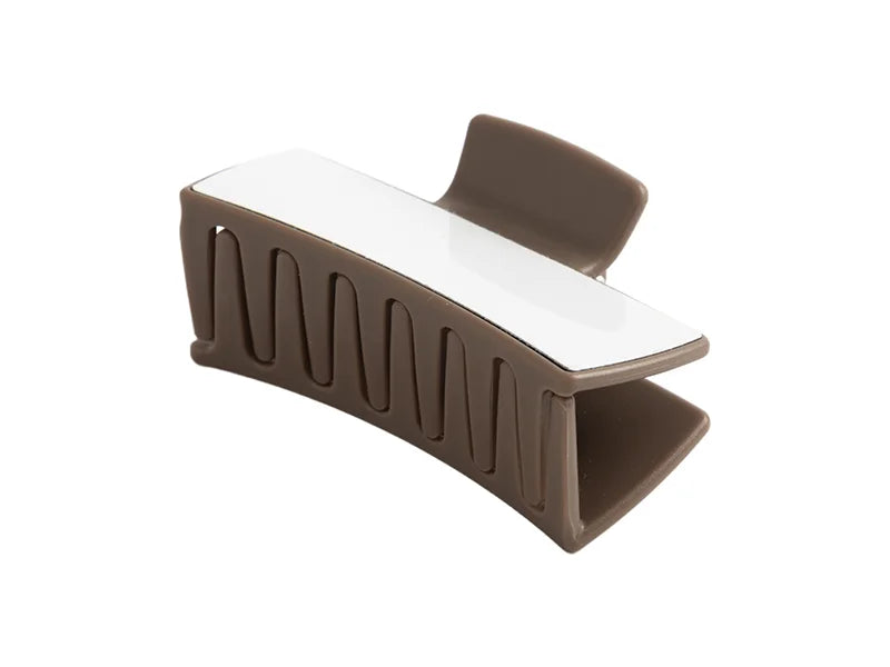 Sublimation Kids Hair Claw Clip w/Insert (Dark Brown,7.9*3.4*4.4cm)