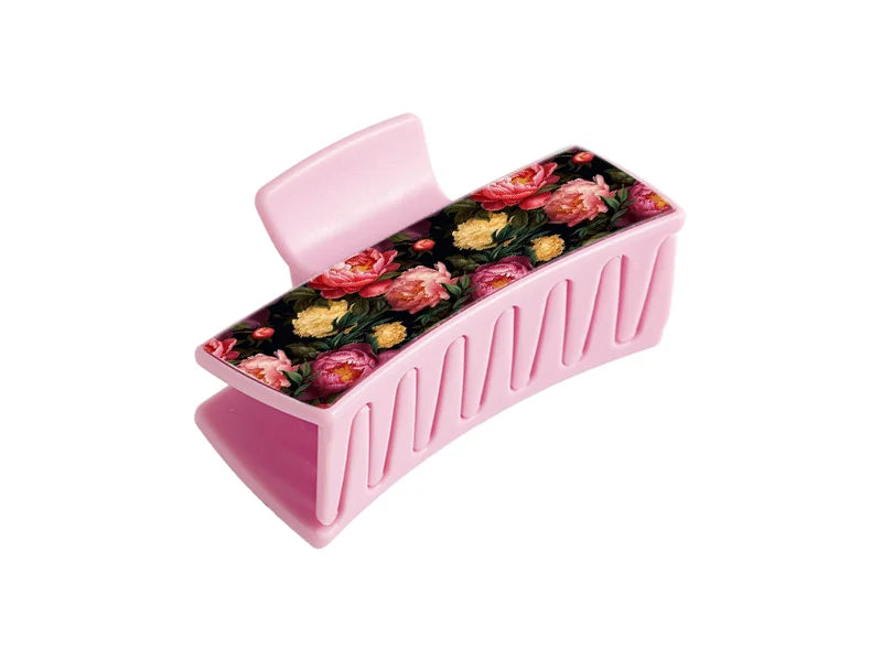 Sublimation Kids Hair Claw Clip w/Insert (Pink,7.9*3.4*4.4cm)