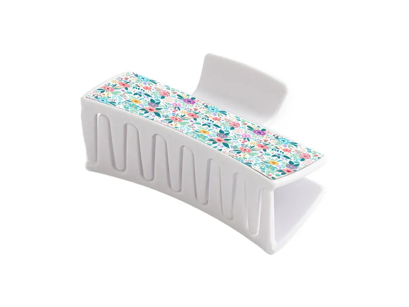 Sublimation Kids Hair Claw Clip w/Insert (White,7.9*3.4*4.4cm)
