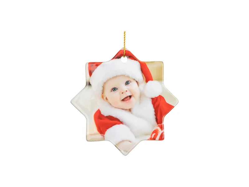 Sublimation 3inch Octagon Ceramic Ornament