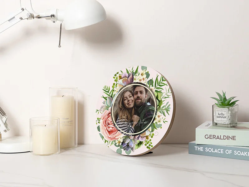 Sublimation Blanks Round Photo Frame(φ20.3*1.5cm)