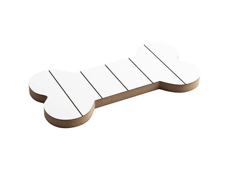 Sublimation Bone Shaped MDF Sign w/ Stripes (25.4*12.7*1.5cm)