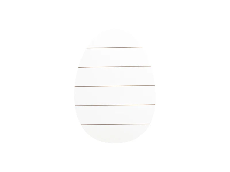 Sublimation Easter Egg Shaped MDF Sign w/ Stripes (27*38*1.5cm)