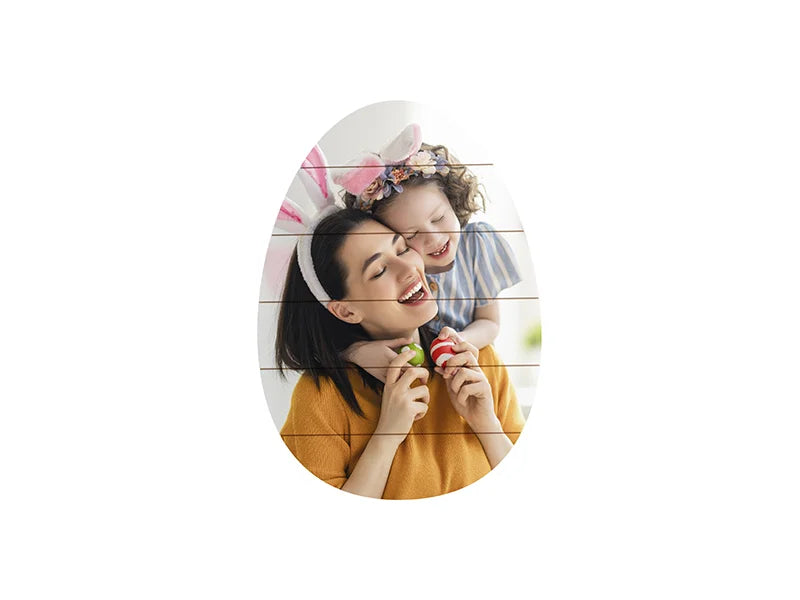 Sublimation Blanks Easter Egg Shaped MDF Sign w/ Stripes (27*38*1.5cm)