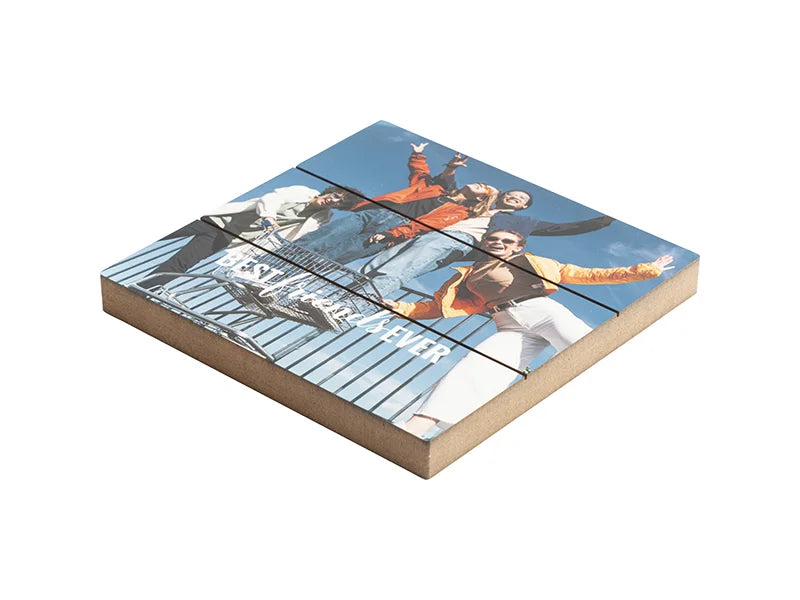 Sublimation Square MDF Sign w/ Stripes (20*20*1.5cm)