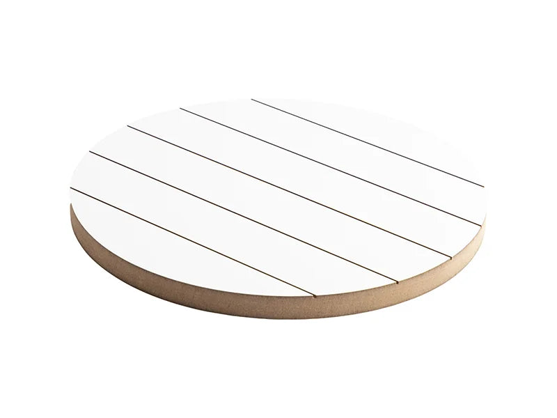 Sublimation Round MDF Sign w/ Stripes (φ25.4*1.5cm)