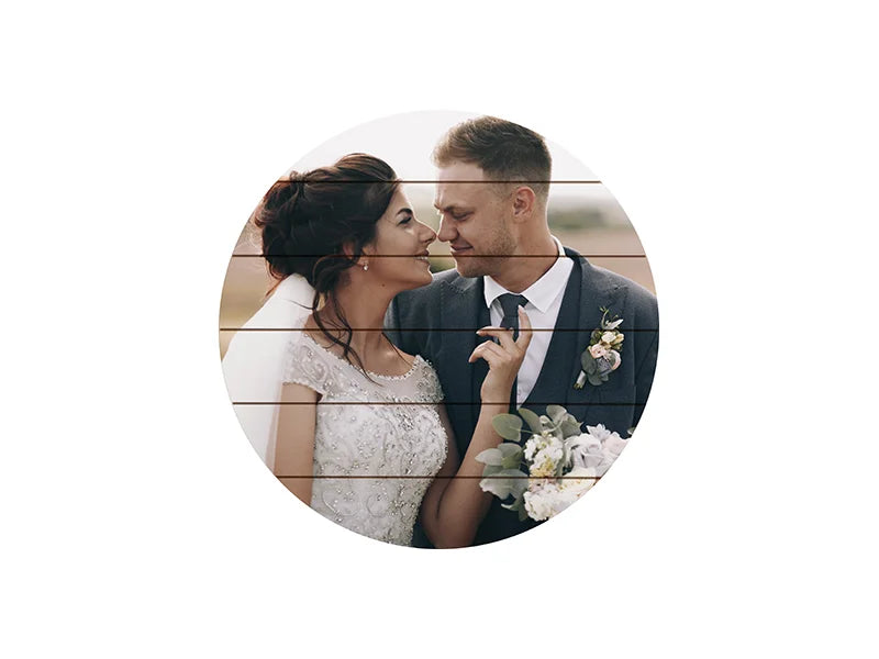 Sublimation Round MDF Sign w/ Stripes (φ25.4*1.5cm)