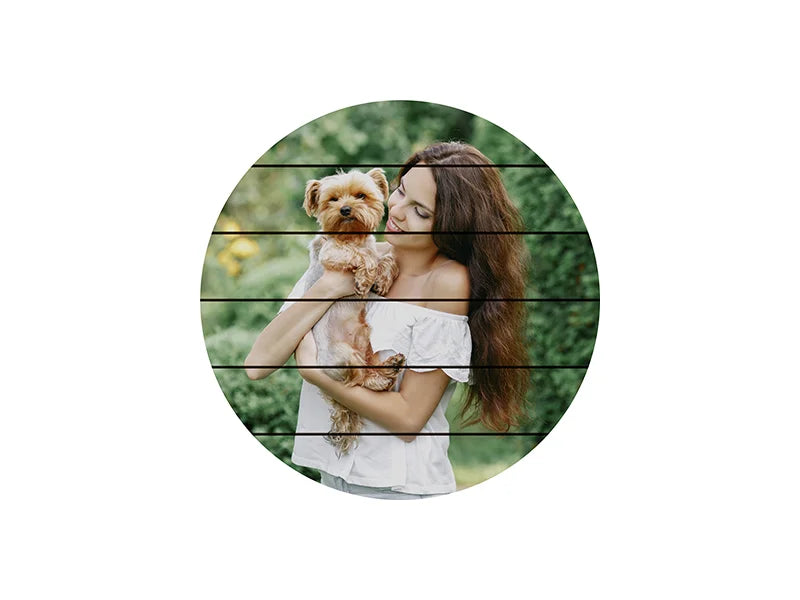 Sublimation Blanks Round MDF Sign w/ Stripes (φ30.5*1.5cm)