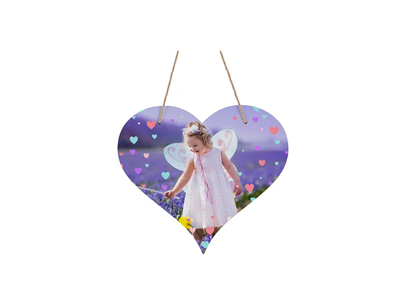 Sublimation Hardboard Door Hanger (Heart Shape,29.8*26.3*0.3cm)