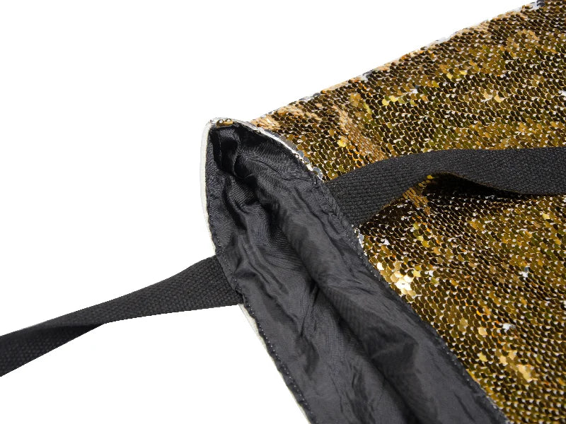 Sublimation Sequin Double Layer Tote Bag (Gold/Silver, 35*38cm)