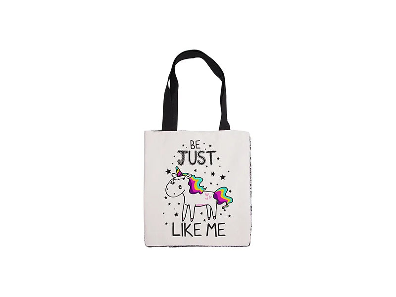 Sublimation Sequin Double Layer Tote Bag (Black/White, 35*38cm)