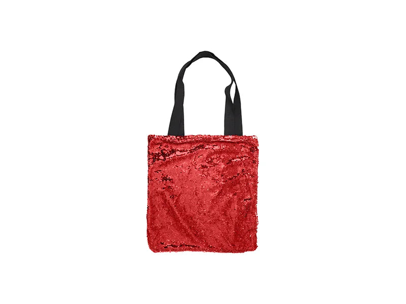 Sublimation Sequin Double Layer Tote Bag (Red/White)