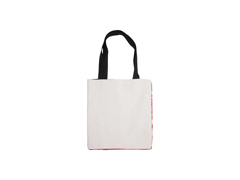 Sublimation Sequin Double Layer Tote Bag (Red/White)