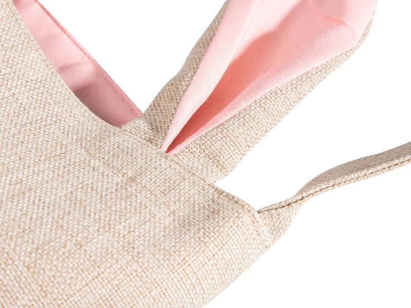 Sublimation Linen Easter Bunny Bag (Pink Ears, 29*34cm)