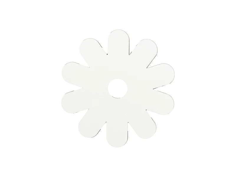 Sublimation Blanks Hardboard Name Tag (8.1*8.1*0.3cm,Chrysanthemum Shape)