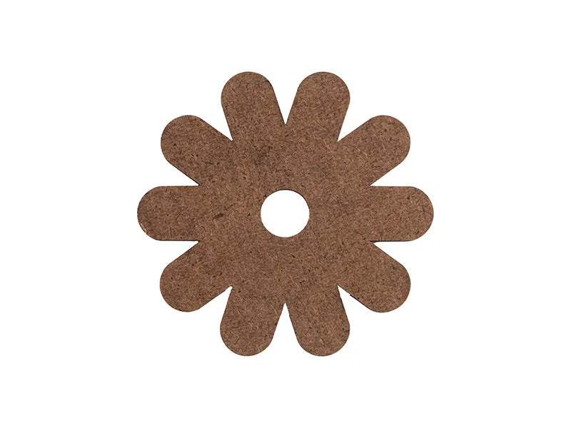Sublimation Blanks Hardboard Name Tag (8.1*8.1*0.3cm,Chrysanthemum Shape)