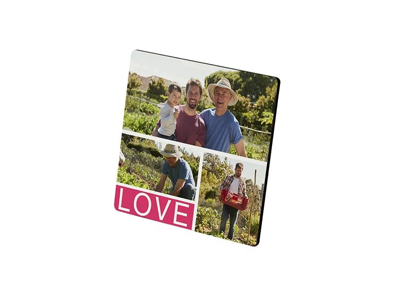 5mm Sublimation Square Wooden Panel with Black Kick Stand 6inch x 6inch / 152*152 mm