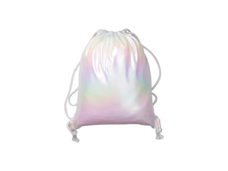 Sublimation Gradient Drawstring Backpack (White,33*40cm)