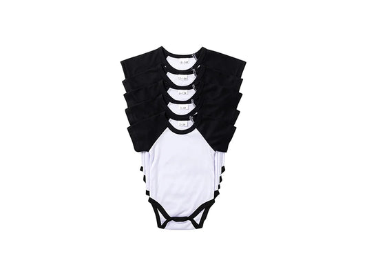 Sublimation Blank Baby Short Sleeve Onesie (Color Sleeve)