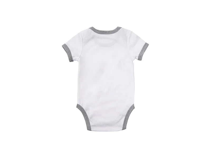 Baby Onesie Short Sleeve M(Gray Edge,3-6M)