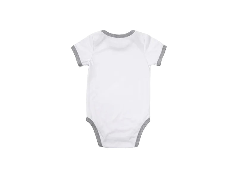 Baby Onesie Short Sleeve XL(Gray Edge,12-18M)