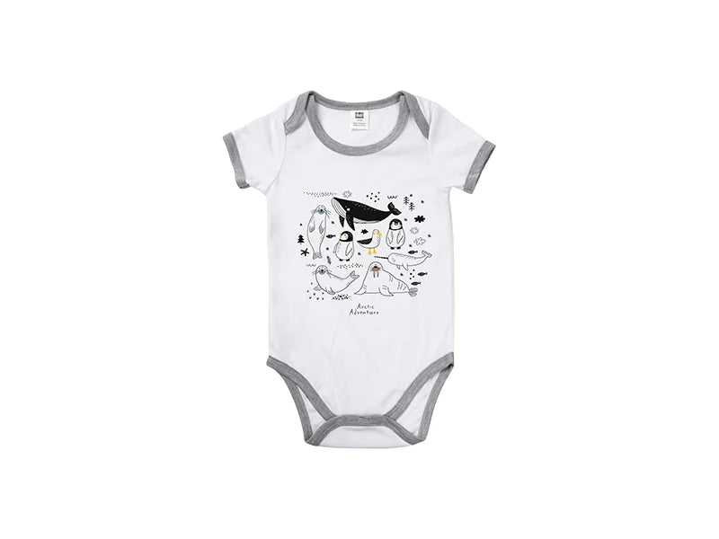 Baby Onesie Short Sleeve XXL(Gray Edge,18-24M)