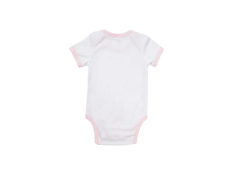 Baby Onesie Short Sleeve L(Pink Edge,6-12M)