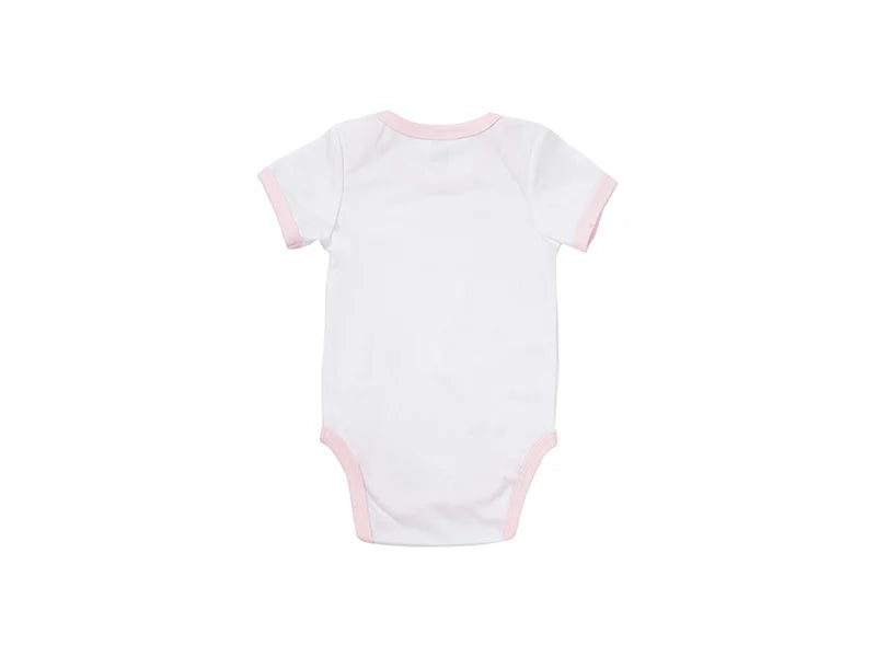 Baby Onesie Short Sleeve M(Pink Edge,3-6M)