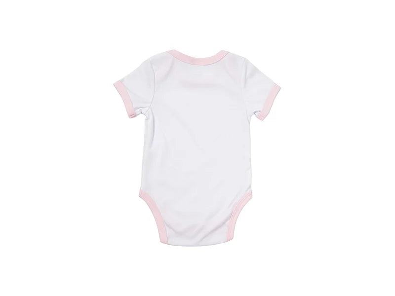 Baby Onesie Short Sleeve S(Pink Edge,0-3M)