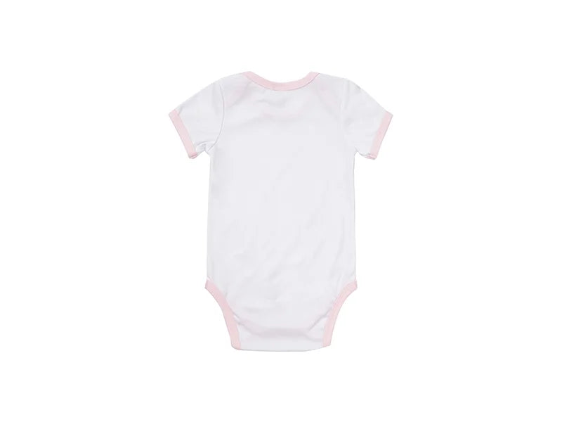 Baby Onesie Short Sleeve XL(Pink Edge,12-18M)