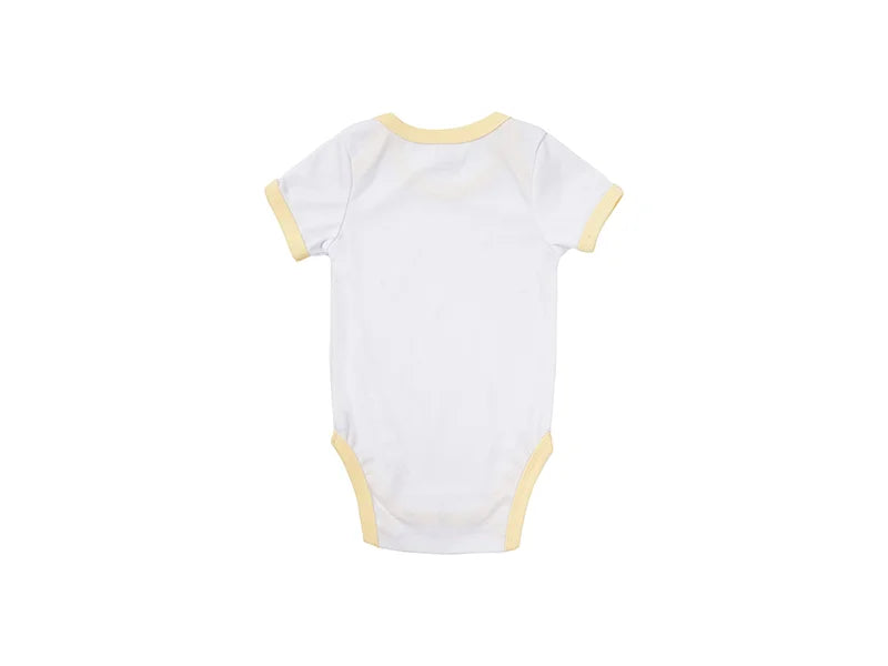 Baby Onesie Short Sleeve M(Yellow Edge,3-6M)