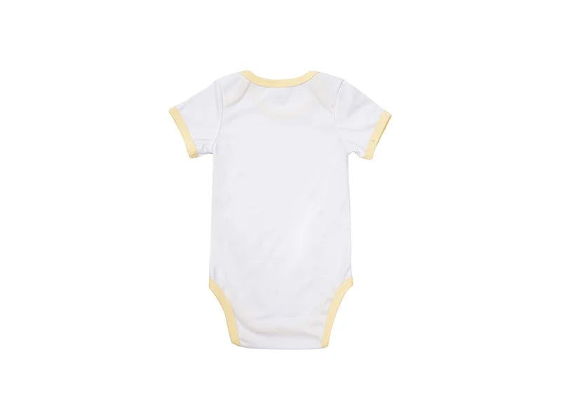 Baby Onesie Short Sleeve XL(Yellow Edge,12-18M)