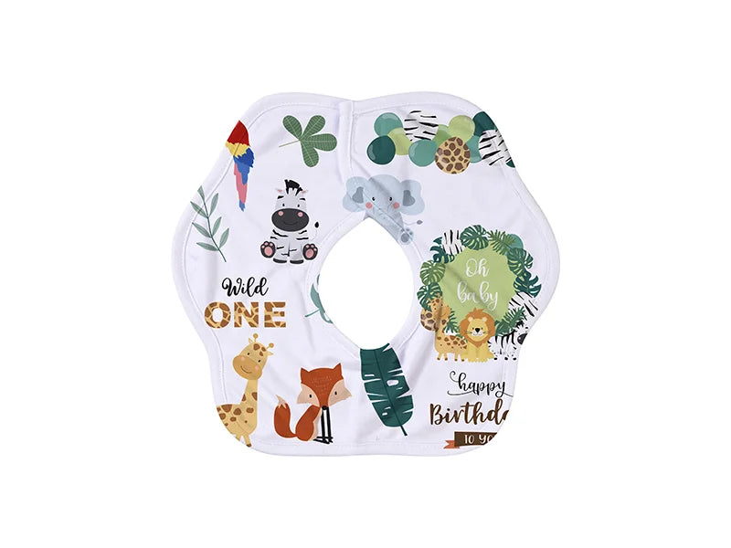 Sublimation Blanks Lace-Shaped Baby Bib (White)