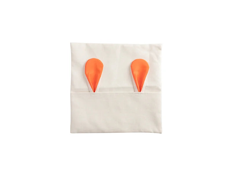 Sublimation Blanks Easter Bunny Pillow Cover(Orange Ears, 40*40cm)
