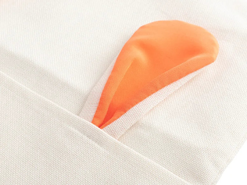 Sublimation Blanks Easter Bunny Pillow Cover(Orange Ears, 40*40cm)