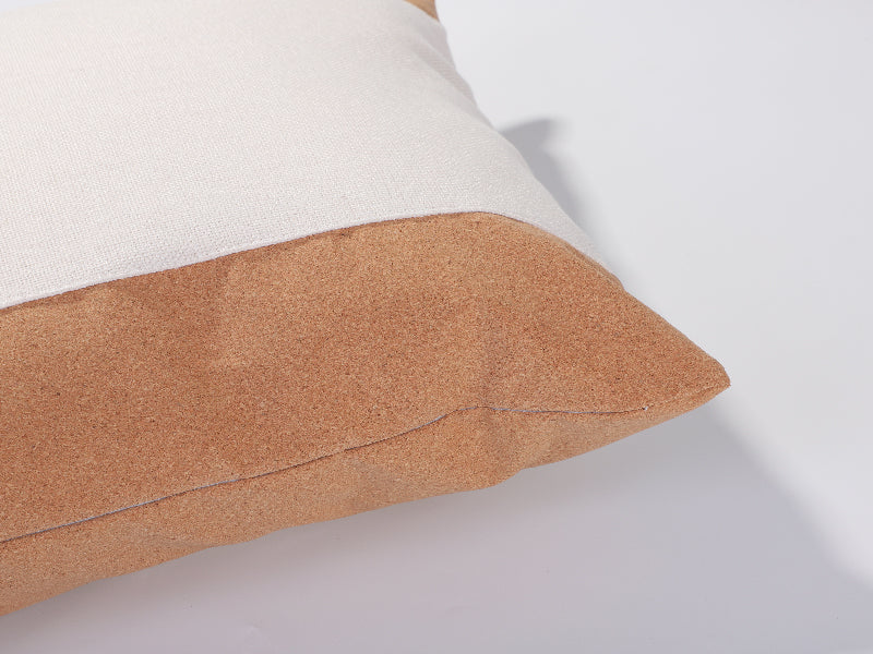 Sublimation Blanks Linen Stitching Cork Pillow Case (upper and lower cork stitching)