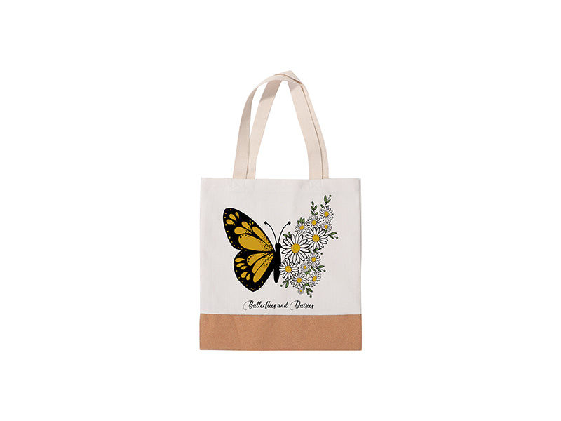 Sublimation Blanks Linen Stitching Cork Eco-Friendly Shopping Bag